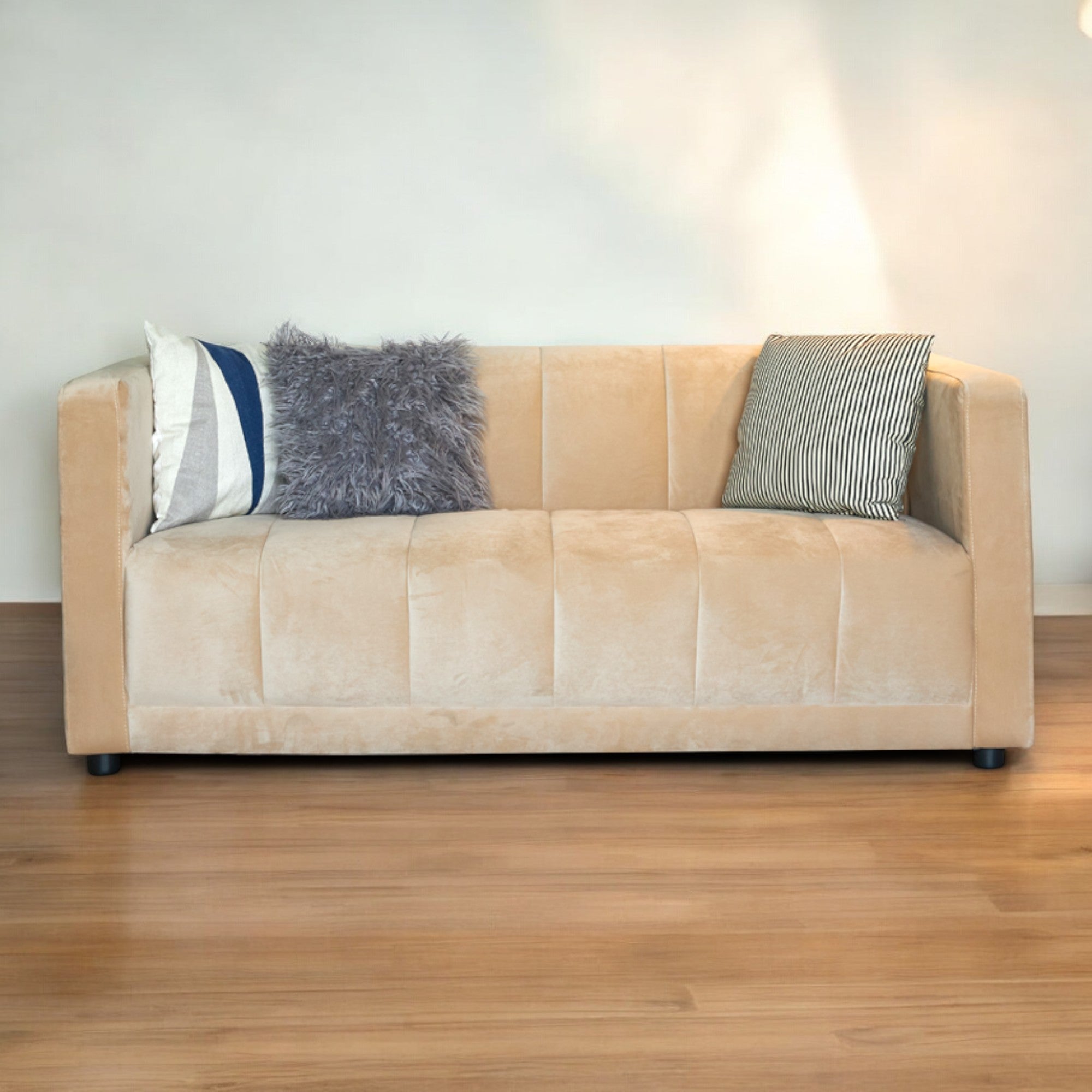 โซฟาผ้ากำมะหยี โซฟา 3 ที่นั่ง สไตล์โมเดิร์น รุ่น แมกโนเลีย