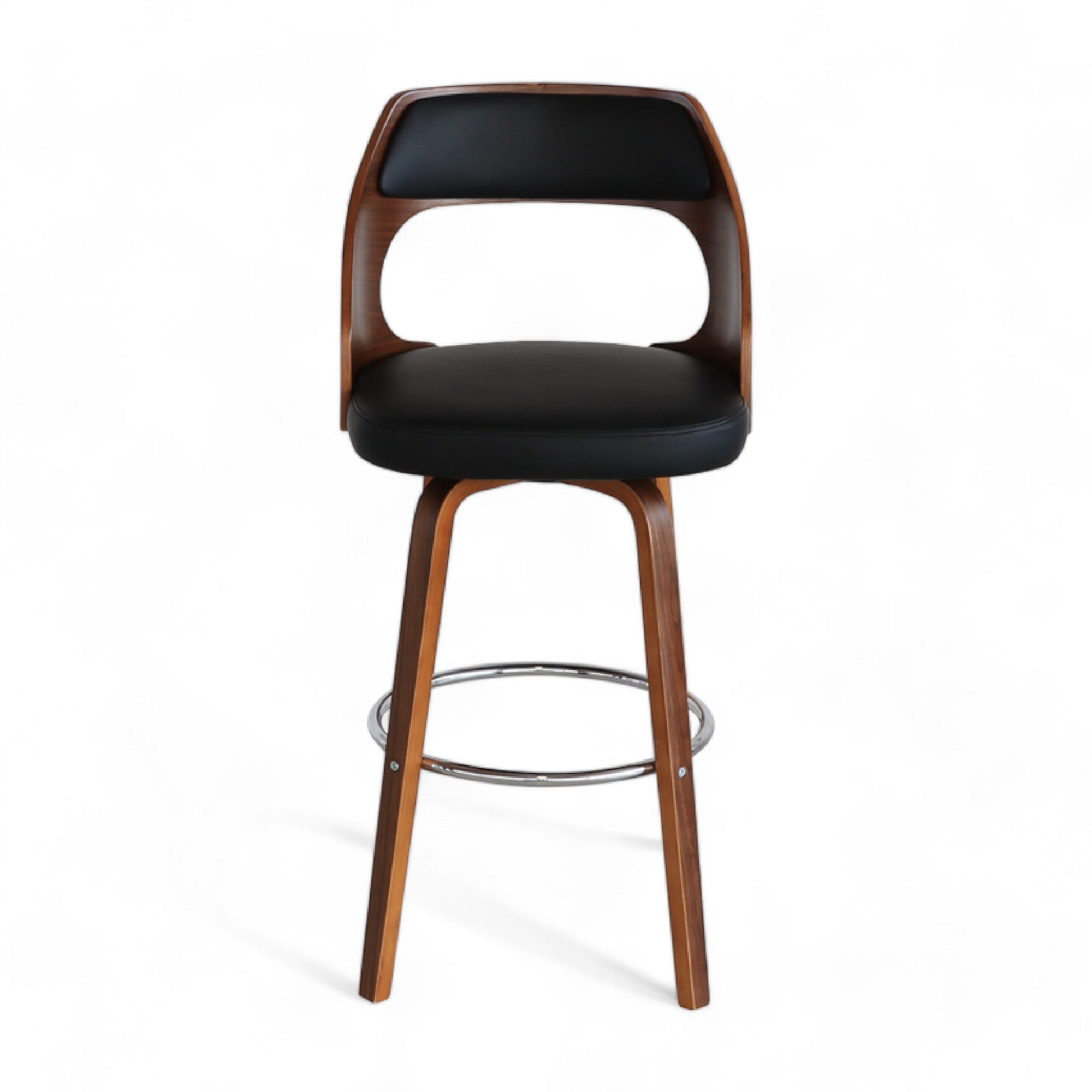 เก้าอี้บาร์ไม้ หนัง " คาริปโซ่ CARIPSO " เก้าอี้ทรงสูง เก้าอี้คาเฟ่