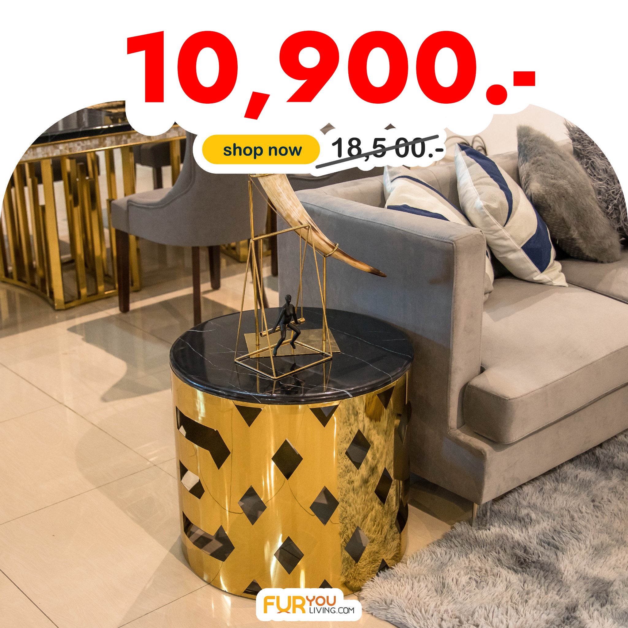 โต๊ะกลางหินอ่อน รุ่น เจนนิส JENNICE วงกลม