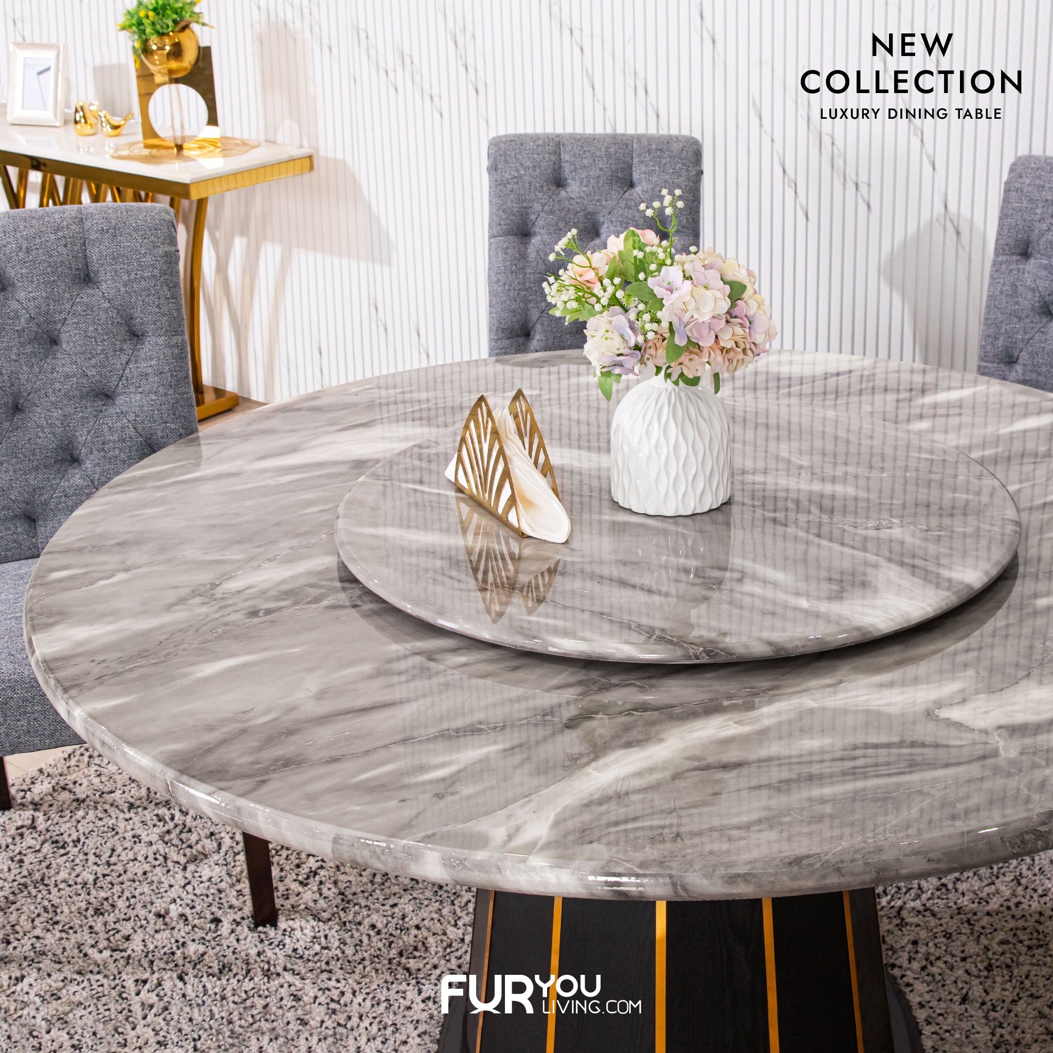 ชุดโต๊ะทานอาหารแบบกลม 150 ซม. รุ่น ทรอส TROSS