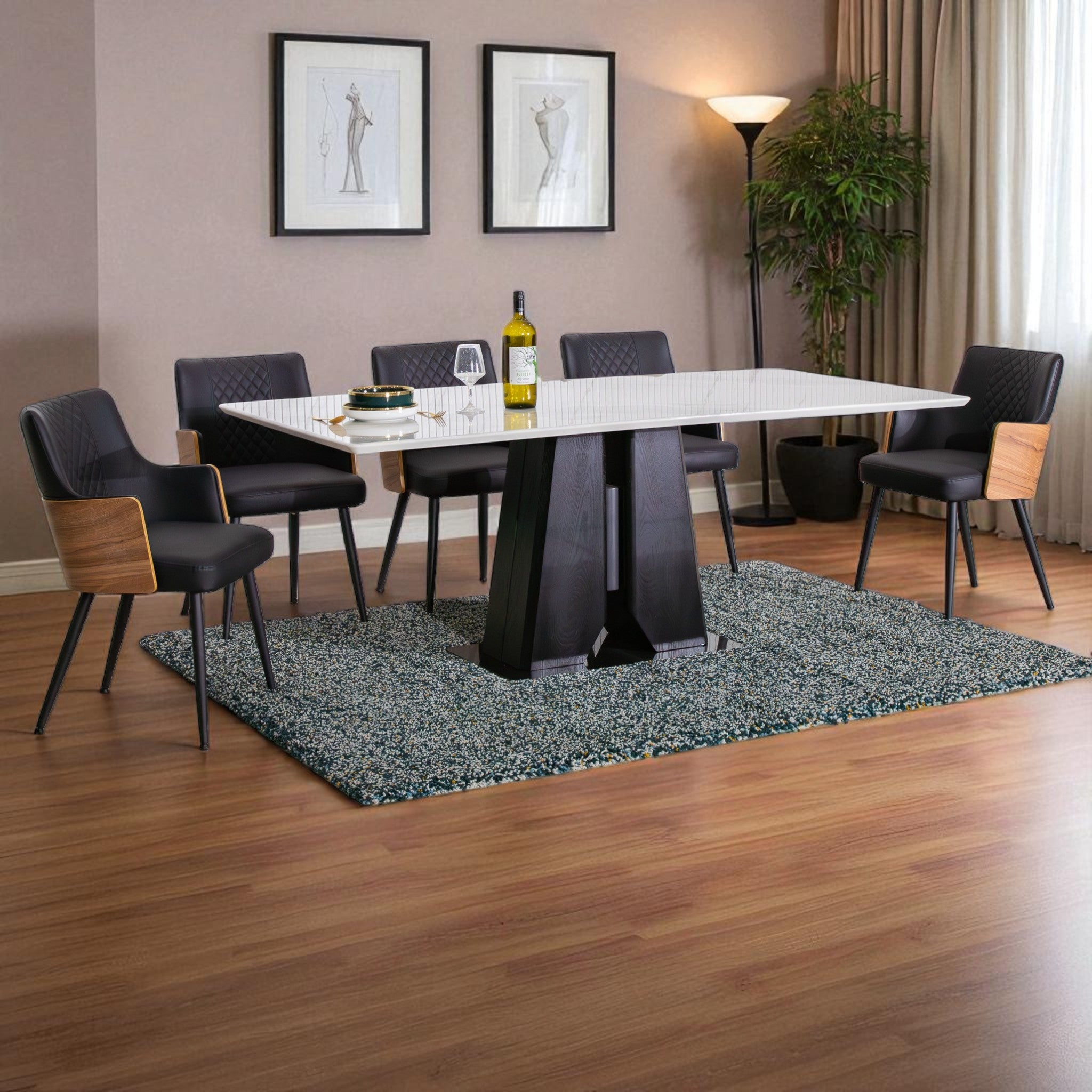 โต๊ะอาหารหิน 2.0 ม. รุ่น แอสเตอร์ ASTER