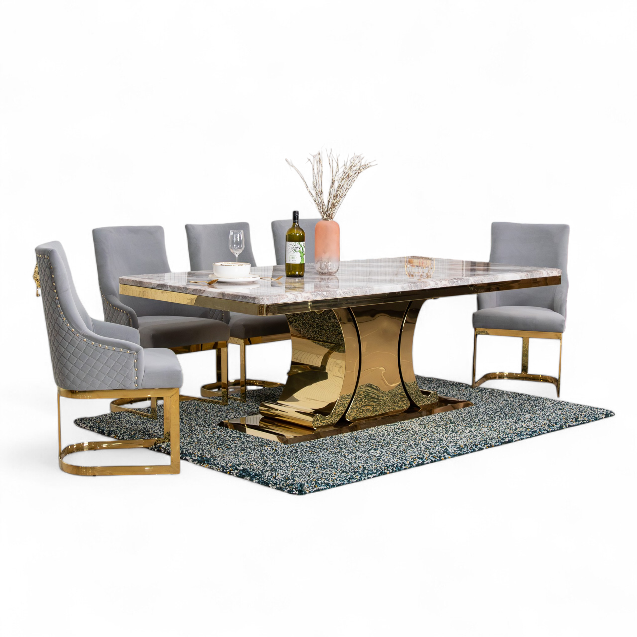 โต๊ะอาหารหินอ่อน 2.2 ม. รุ่น คอนราด CONRAD