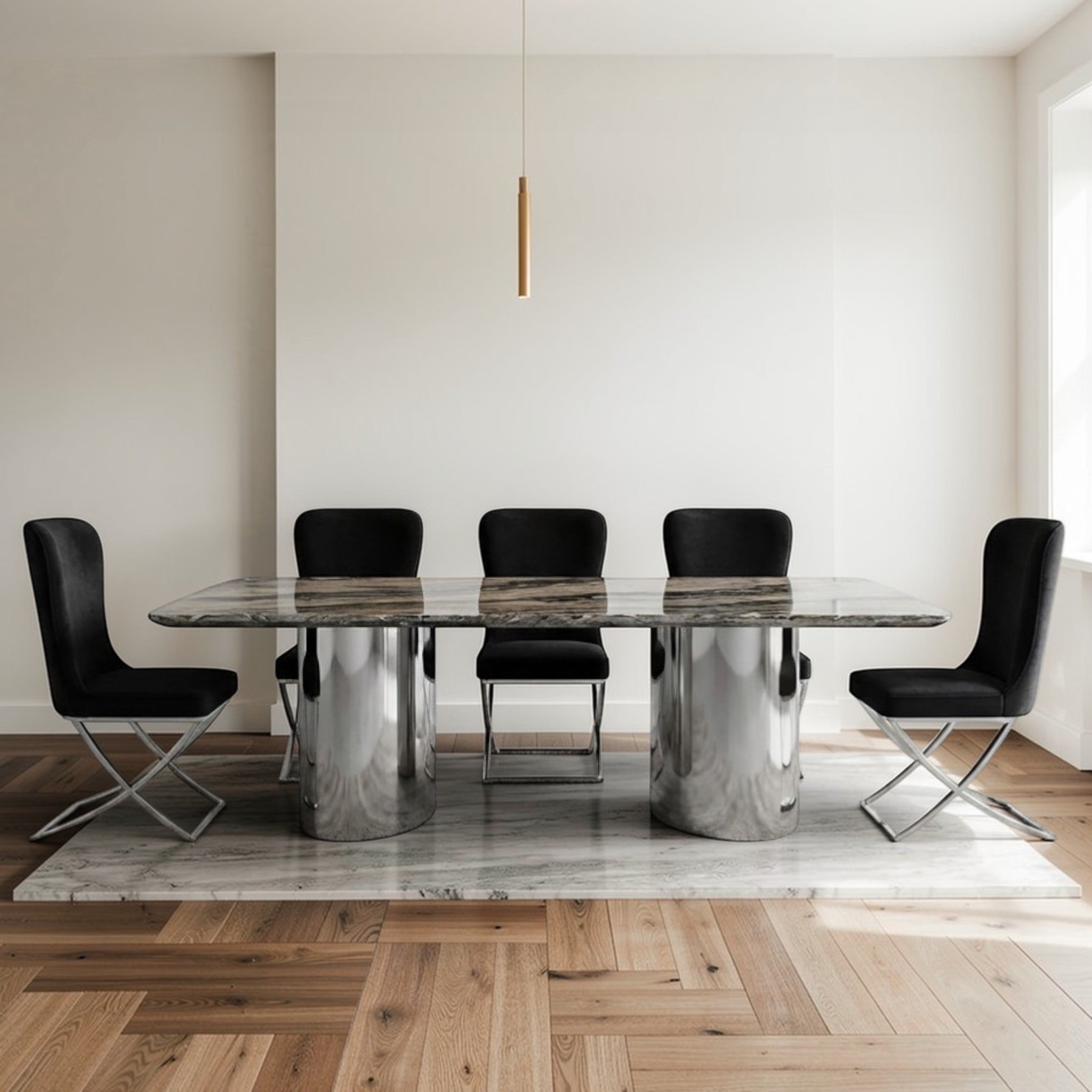 โต๊ะอาหารหินอ่อน 2.0 , 2.4 ม. รุ่น ชาร์ลีน CHARLENE