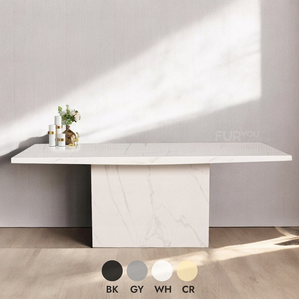 โต๊ะอาหารหินอ่อน 2 ม. รุ่น เอมิเลีย 𝗘𝗠𝗜𝗟𝗜𝗔 พร้อมเก้าอี้ 6 ที่นั่ง