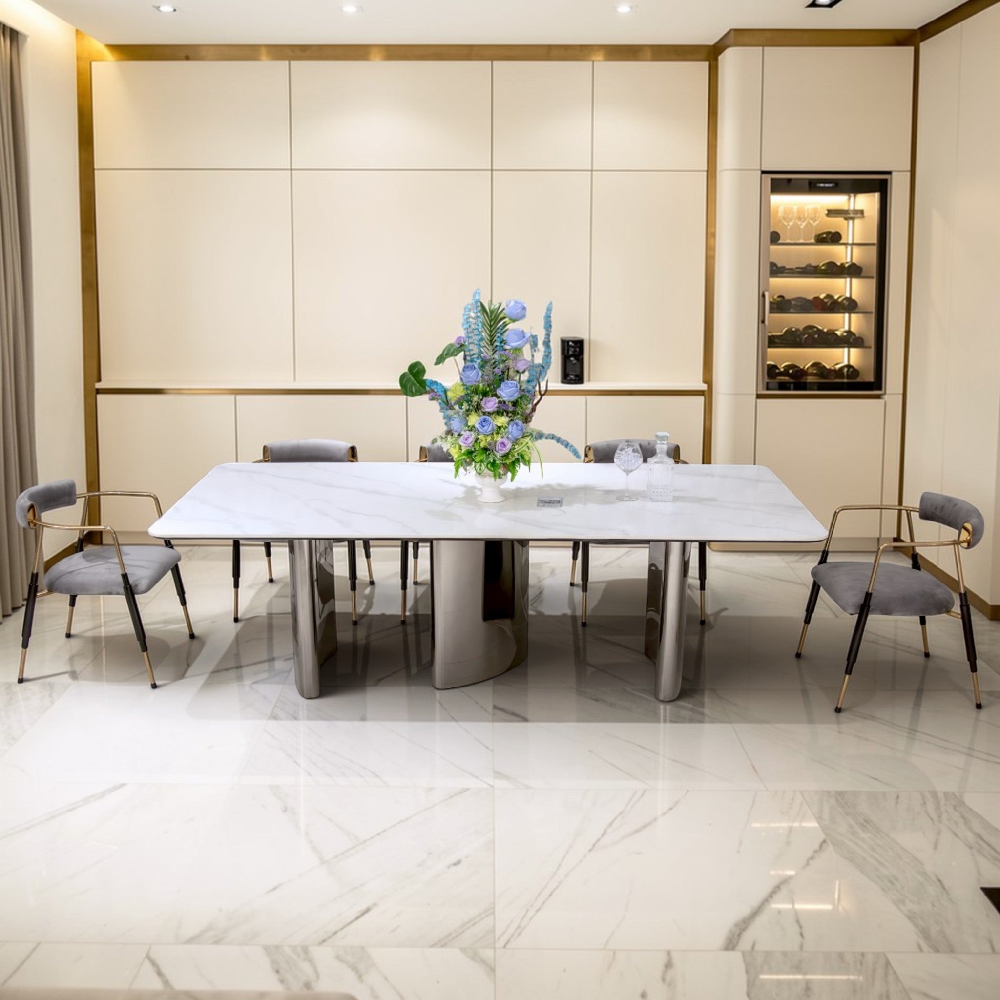 โต๊ะอาหารหินอ่อน 2.4 ม. รุ่น เอลซ่า ELSA