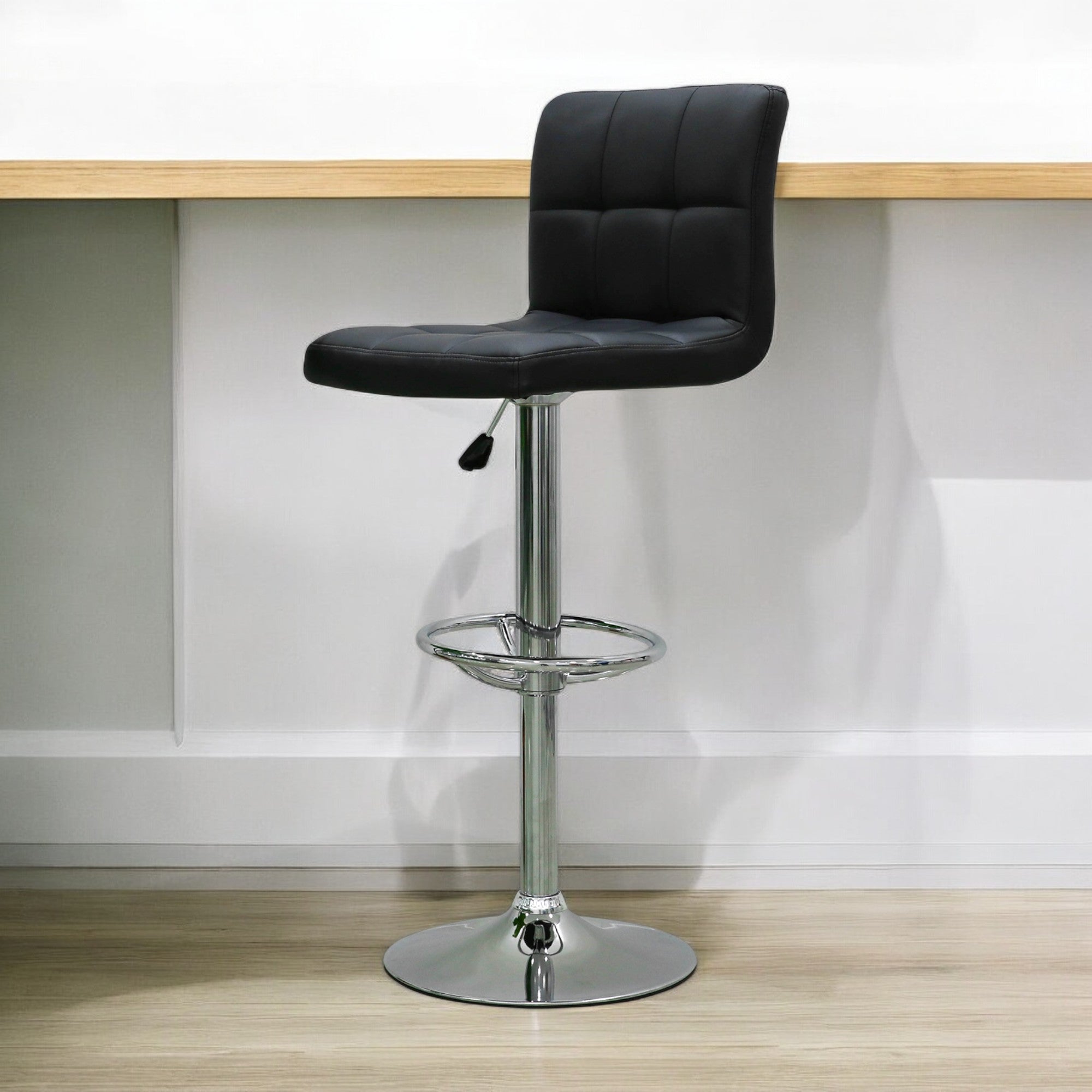 เก้าอี้บาร์ ทรงสูง ปรับระดับได้ หุ้มหนัง PU รุ่น อะตอม "ATOM"