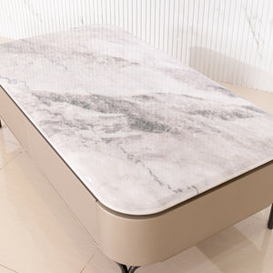 โต๊ะกลางท็อปหินอ่อน รุ่น ควีนลี่่ QUEENLY ขนาด 130*70 cm.