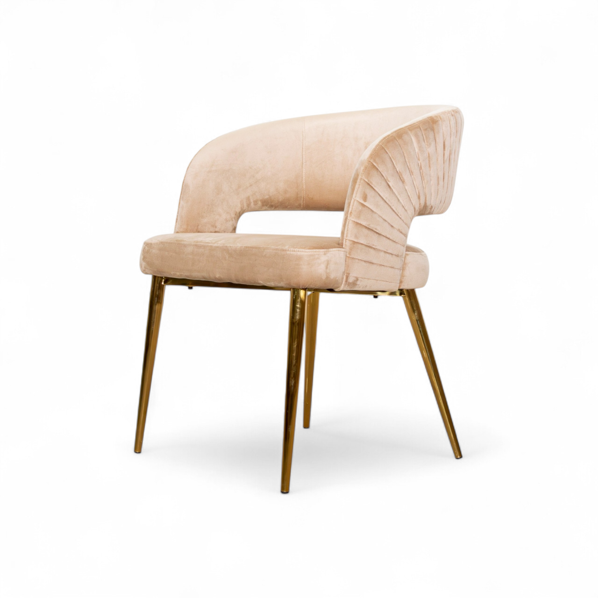 เก้าอี้อาหาร ขาสแตนเลสสีทอง รุ่น เคลวิน KELVIN