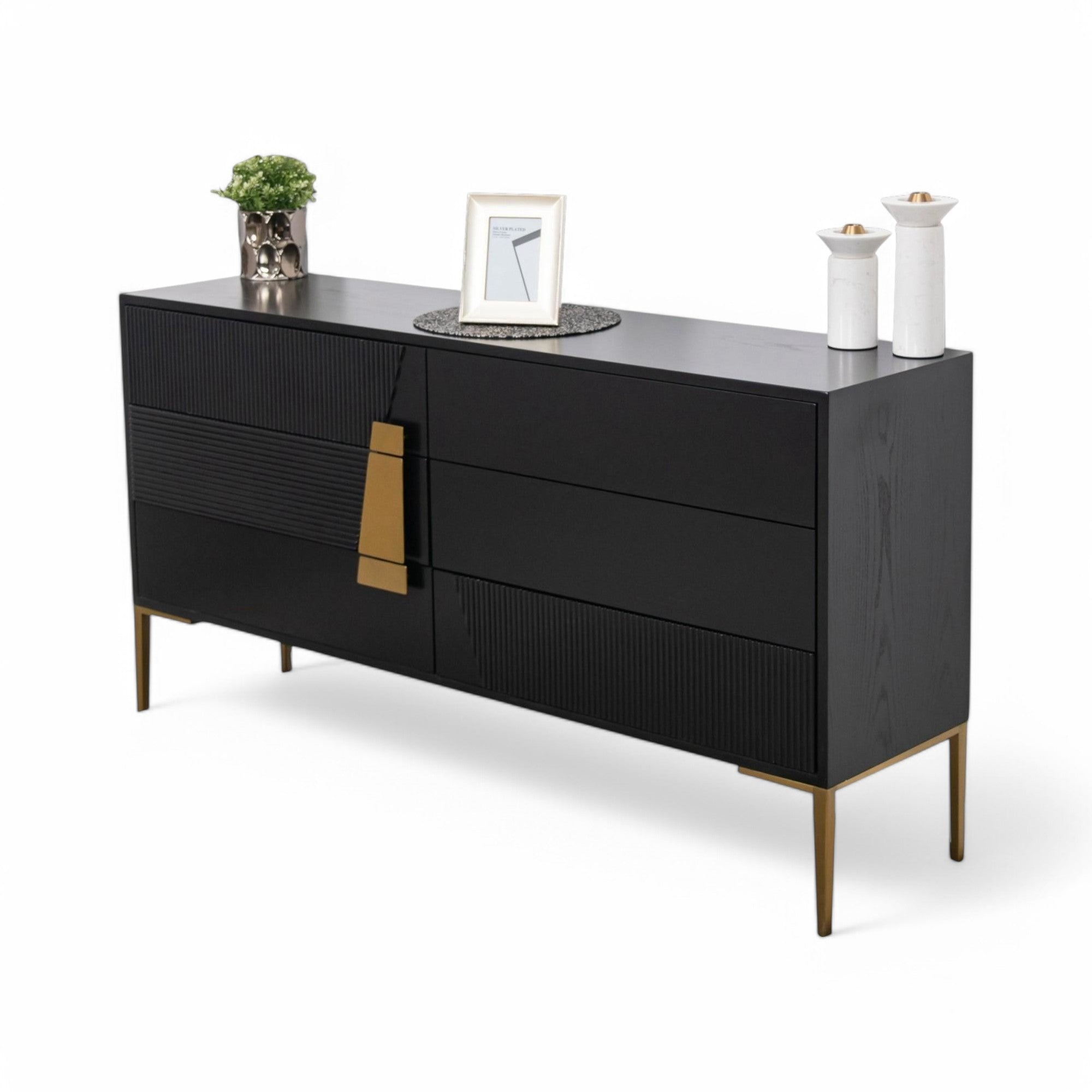 ตู้ไซด์บอร์ด แคคตัส CACTUS สีดำ – ดีไซน์หรู ทันสมัย ตอบโจทย์ทุกการใช้งาน