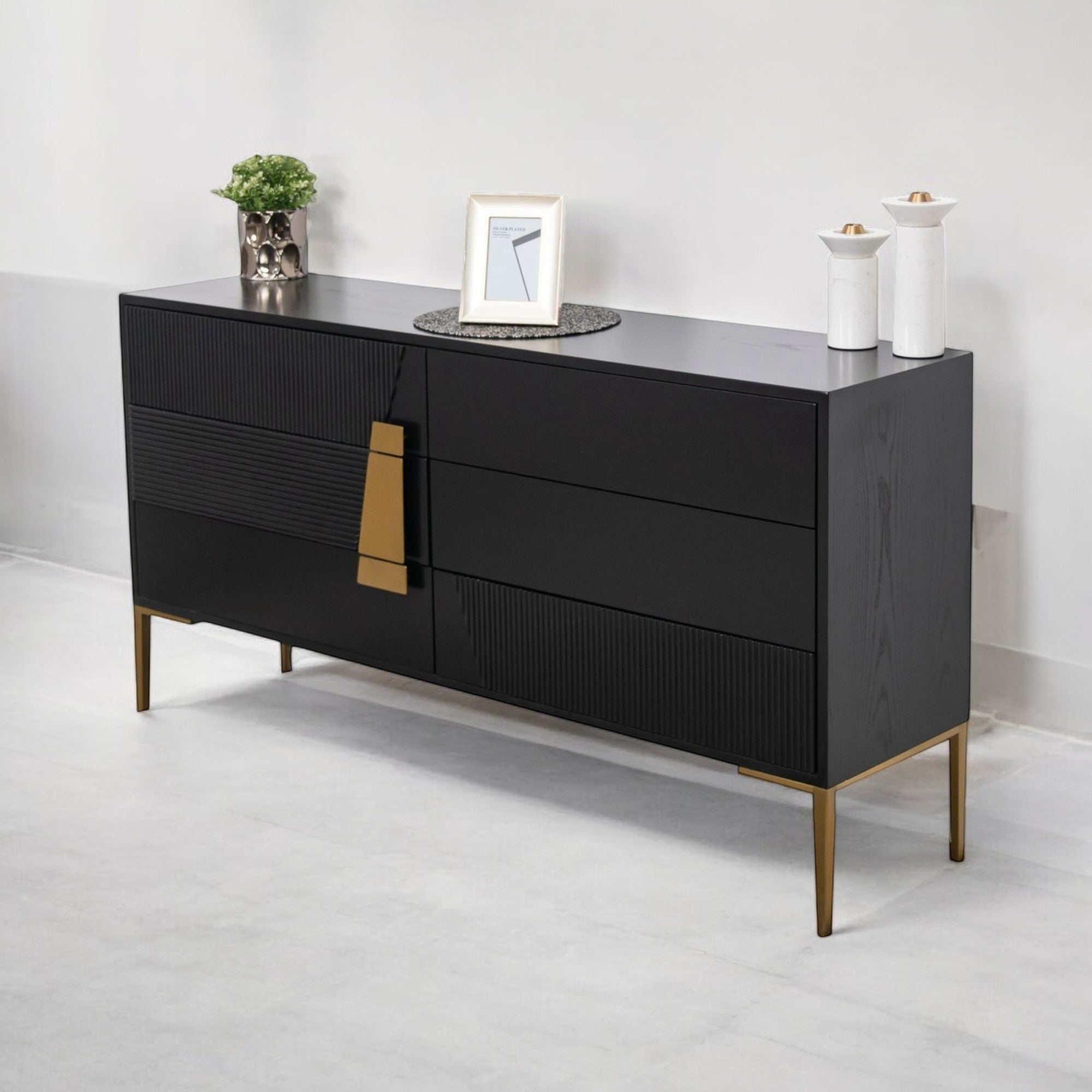 ตู้ไซด์บอร์ด แคคตัส CACTUS สีดำ – ดีไซน์หรู ทันสมัย ตอบโจทย์ทุกการใช้งาน