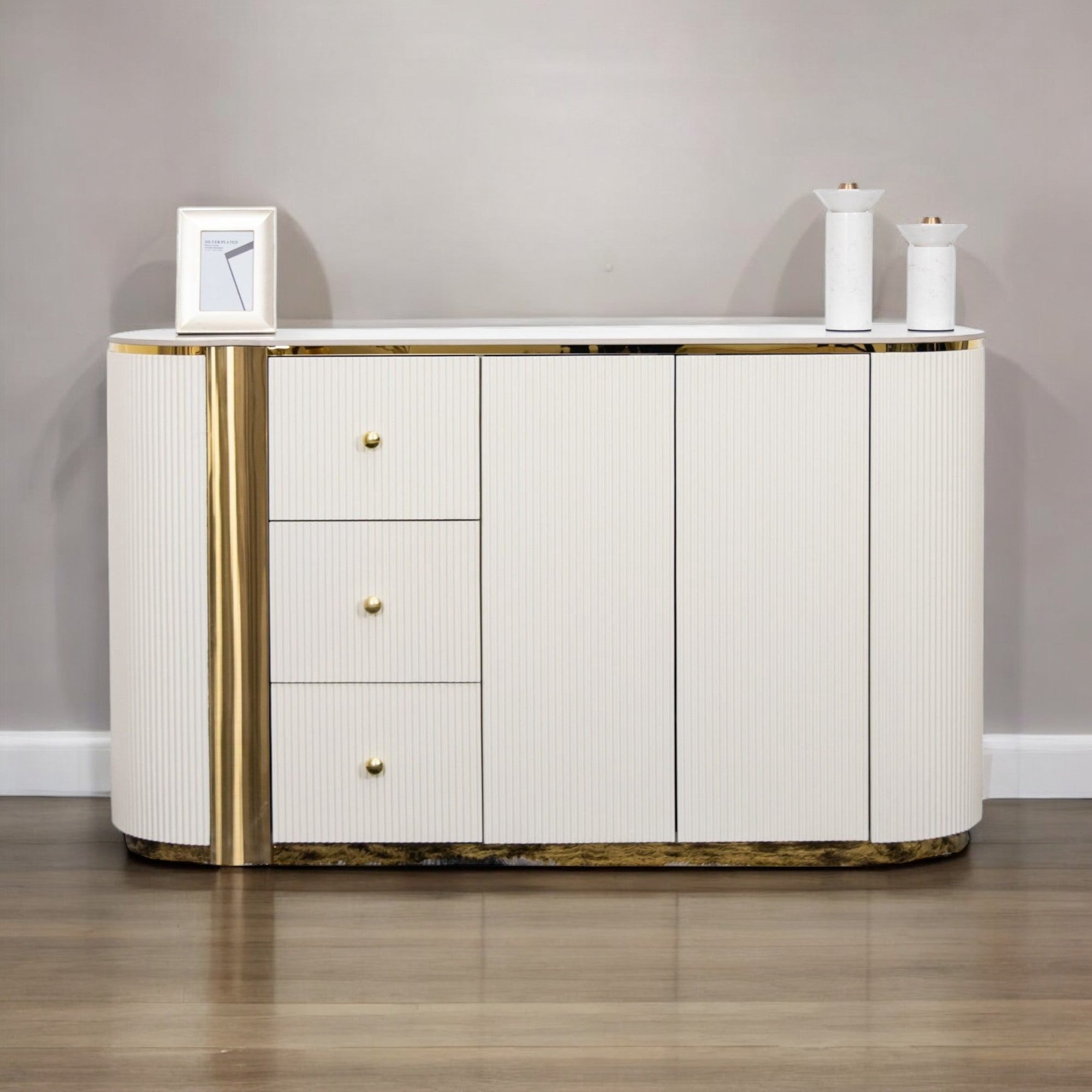 ตู้ไซด์บอร์ด อาซาเลีย AZALEA สีขาว – หรูหรา ทันสมัย ใช้งานได้หลากหลาย