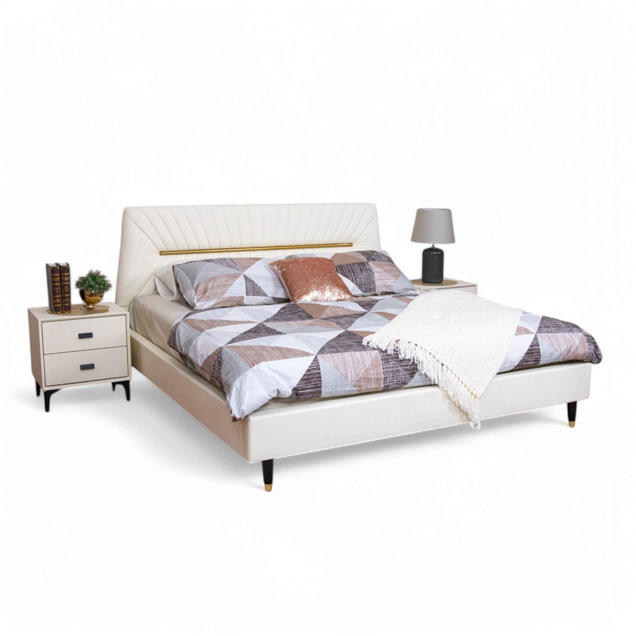 เตียงนอนหนัง PU/PVC "อัลม่า ALMA" ขนาด 6 ฟุต