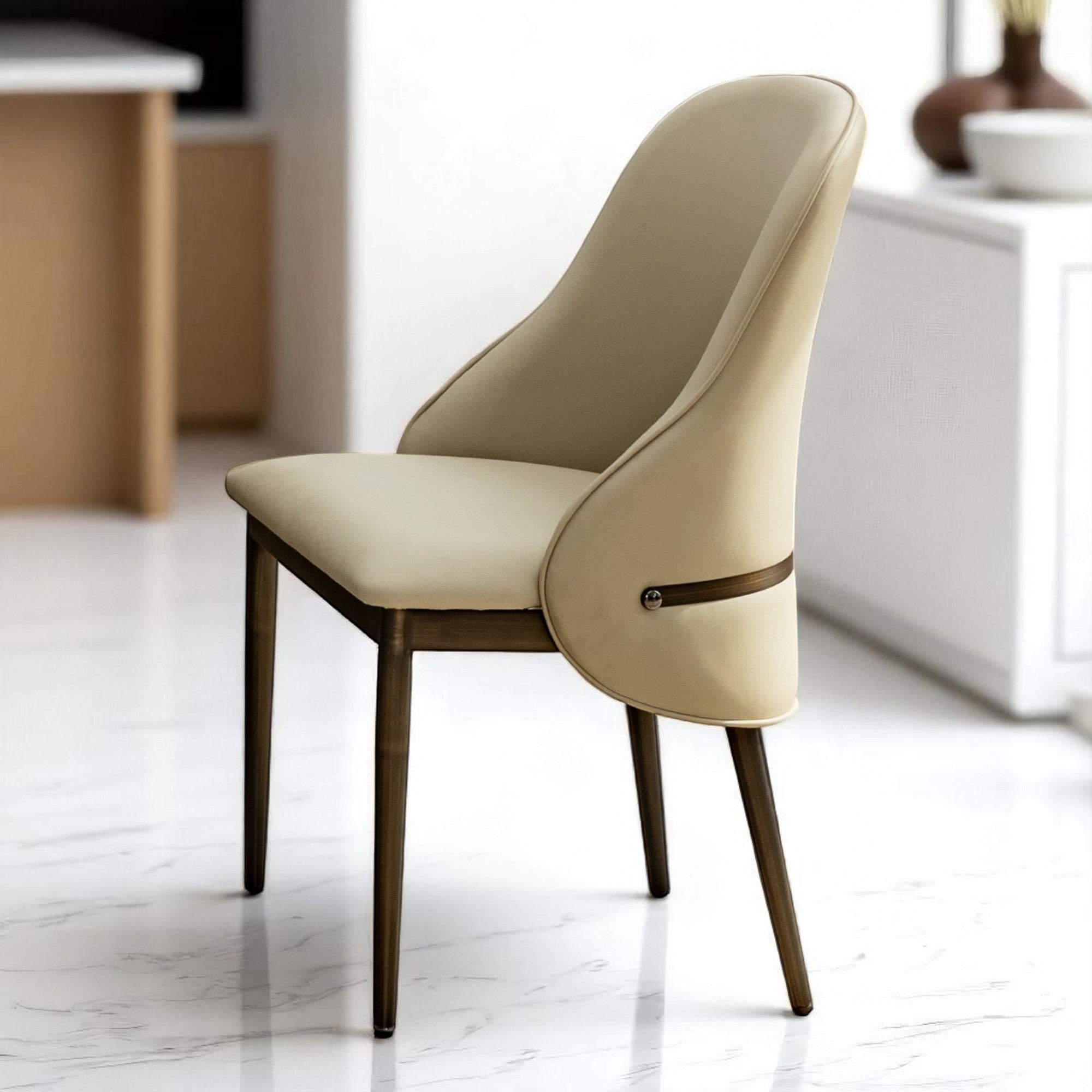 เก้าอี้อาหาร ขาสีบรอนซ์ รุ่น ป๊อปปี้ POPPY สแตนเลส 304