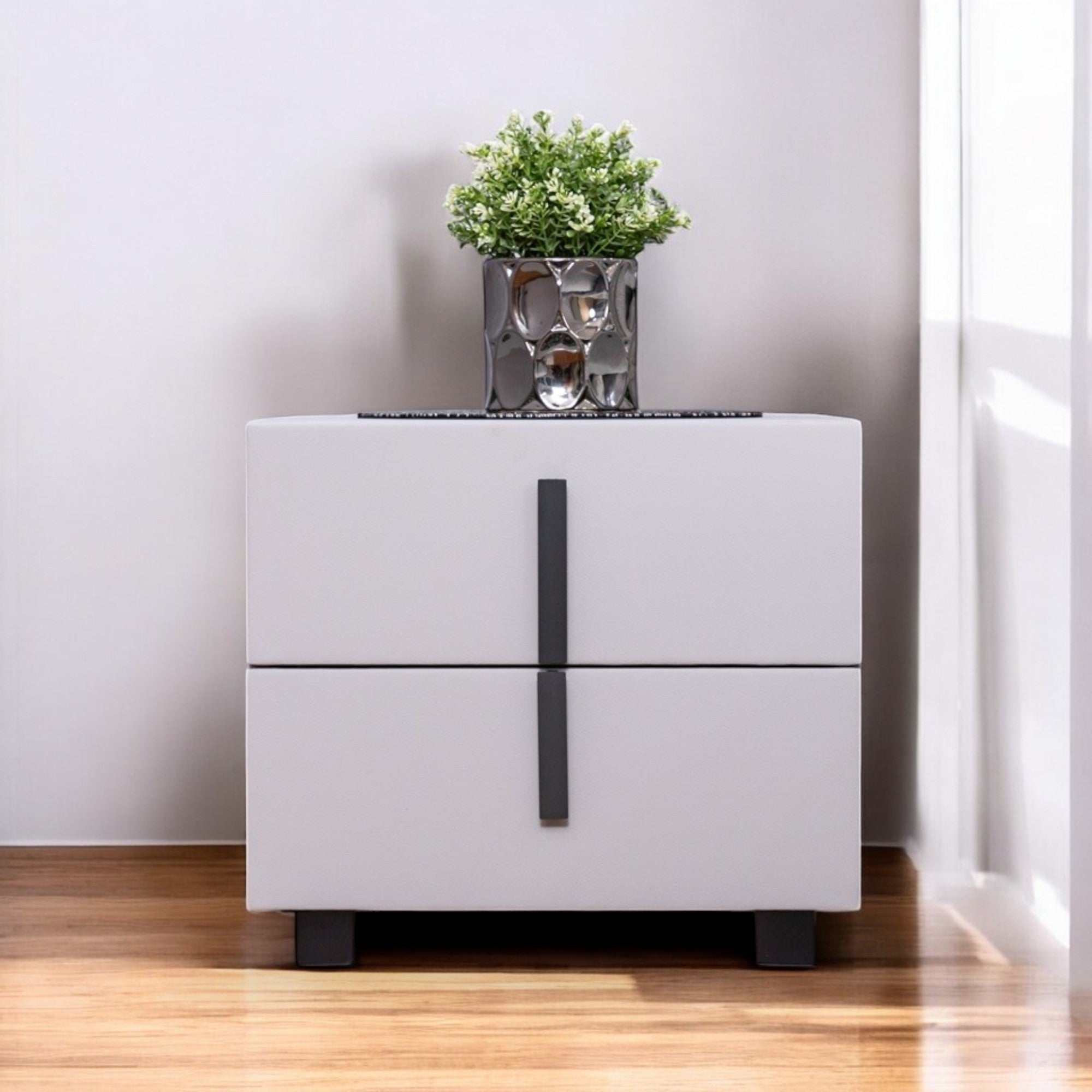 ตู้ข้างเตียง "สตีเว่น STEVEN" หนัง PU – ดีไซน์เรียบหรู