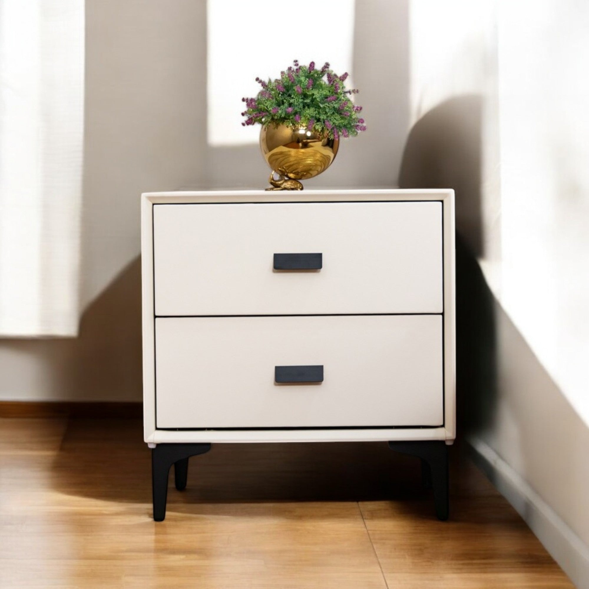 ตู้ข้างเตียง "ฮาร์เล่ HARLEY" หนัง PU – สไตล์หรูหรา