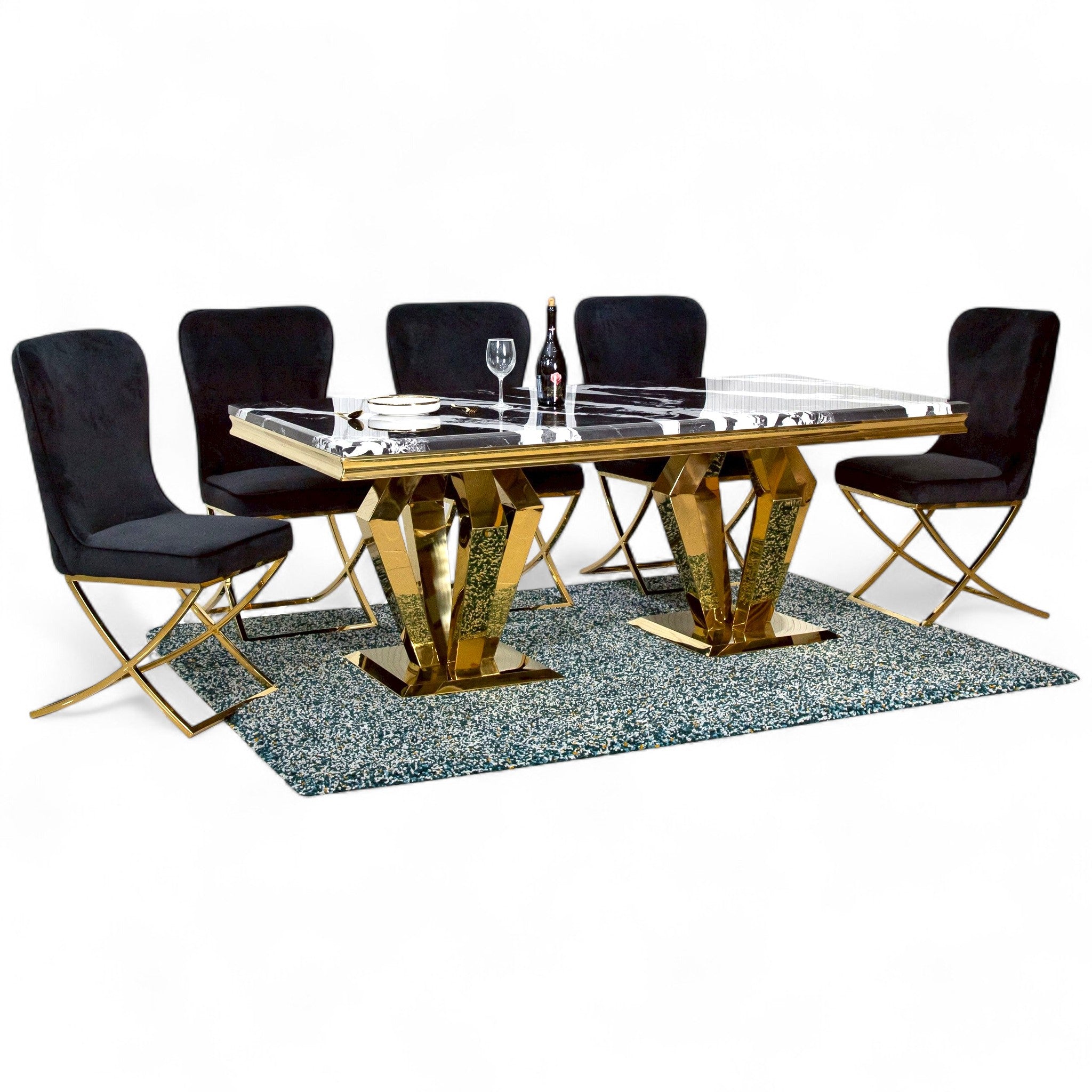 โต๊ะอาหารหินอ่อน 2.0 ม. รุ่น ราจ RAJ