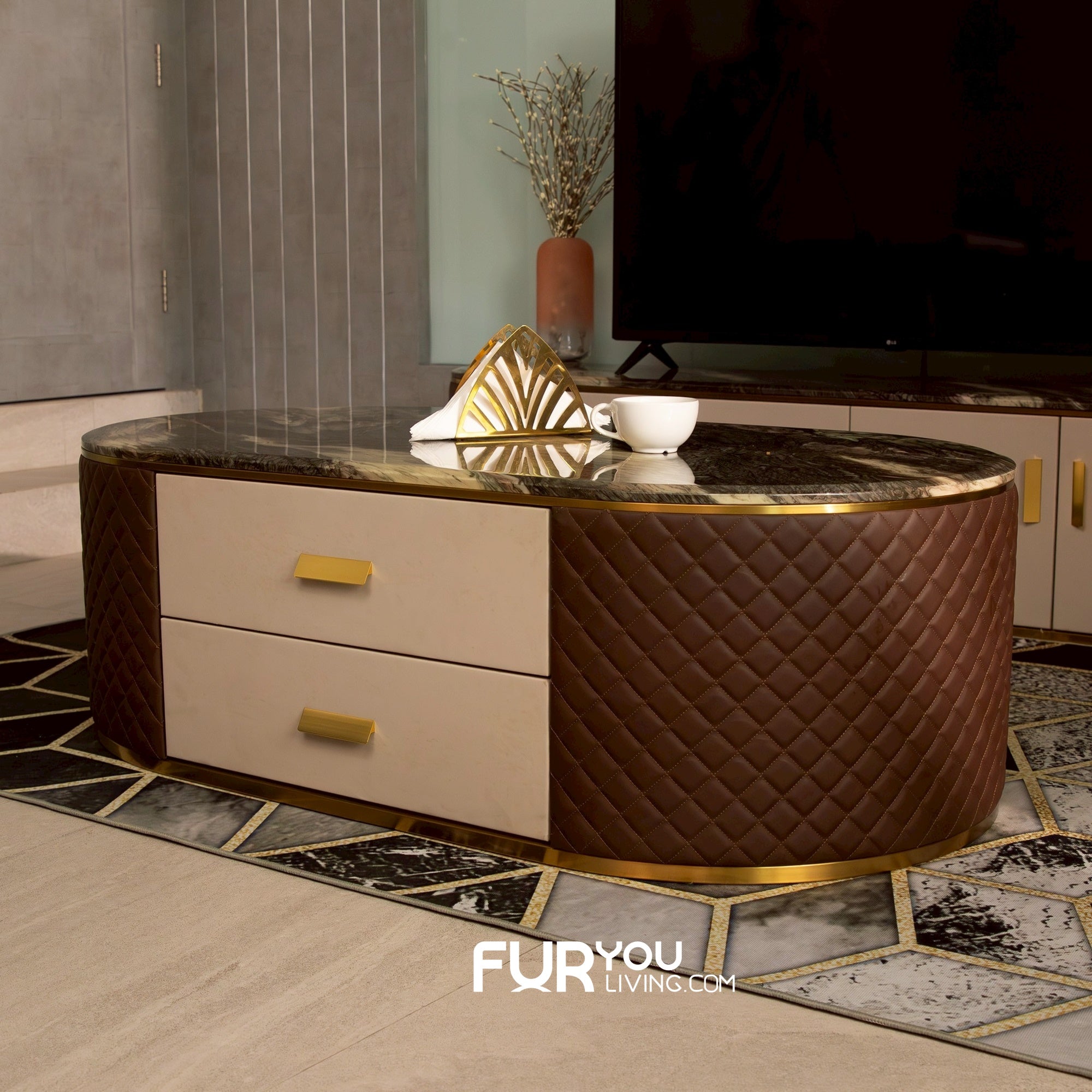 โต๊ะกลางหินอ่อน รุ่น แพททริเซีย PATRICIA