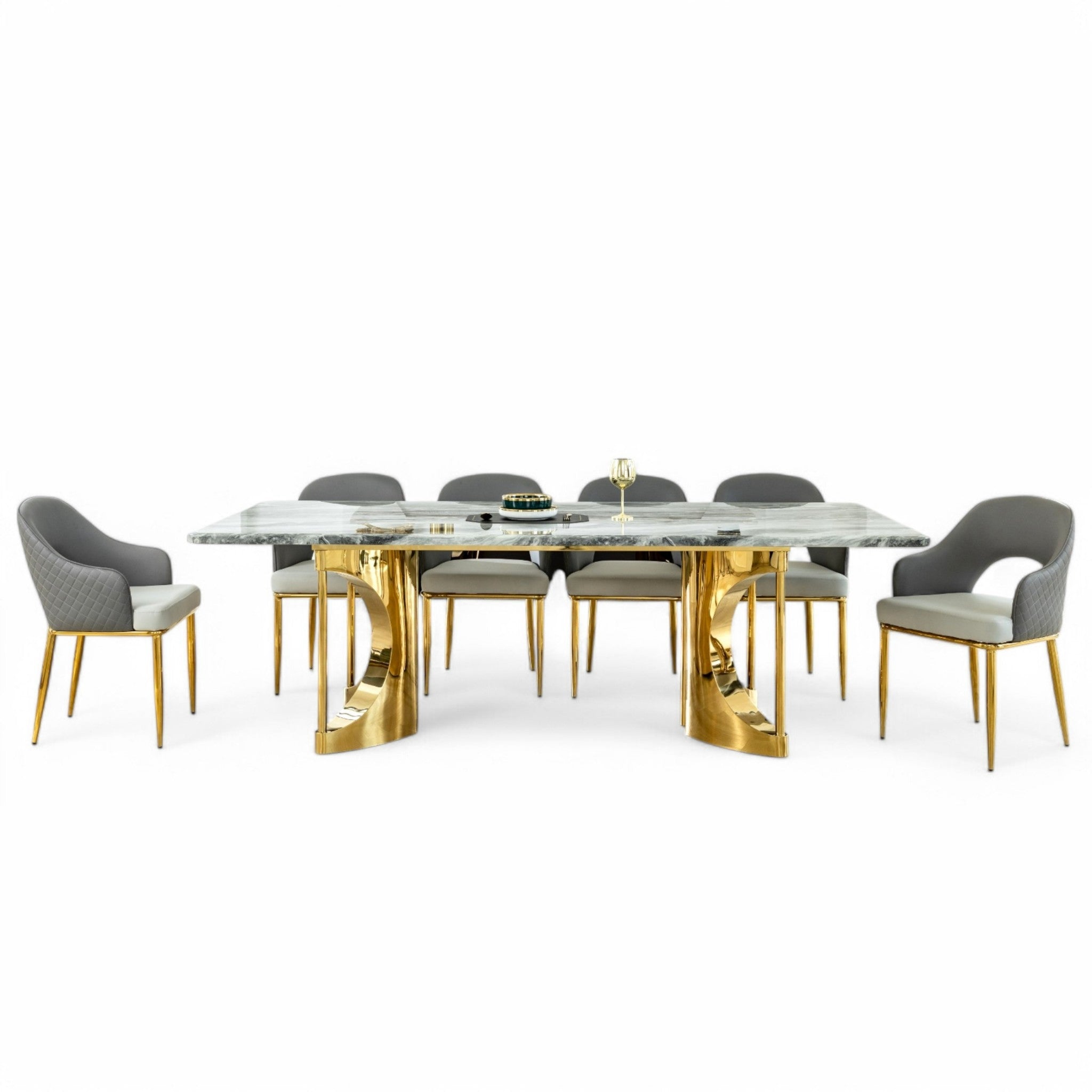 โต๊ะอาหารหินอ่อน 2.4 ม. รุ่น อาเชอร์ 𝗔𝗥𝗖𝗛𝗢𝗥 (8 ที่นั่ง)