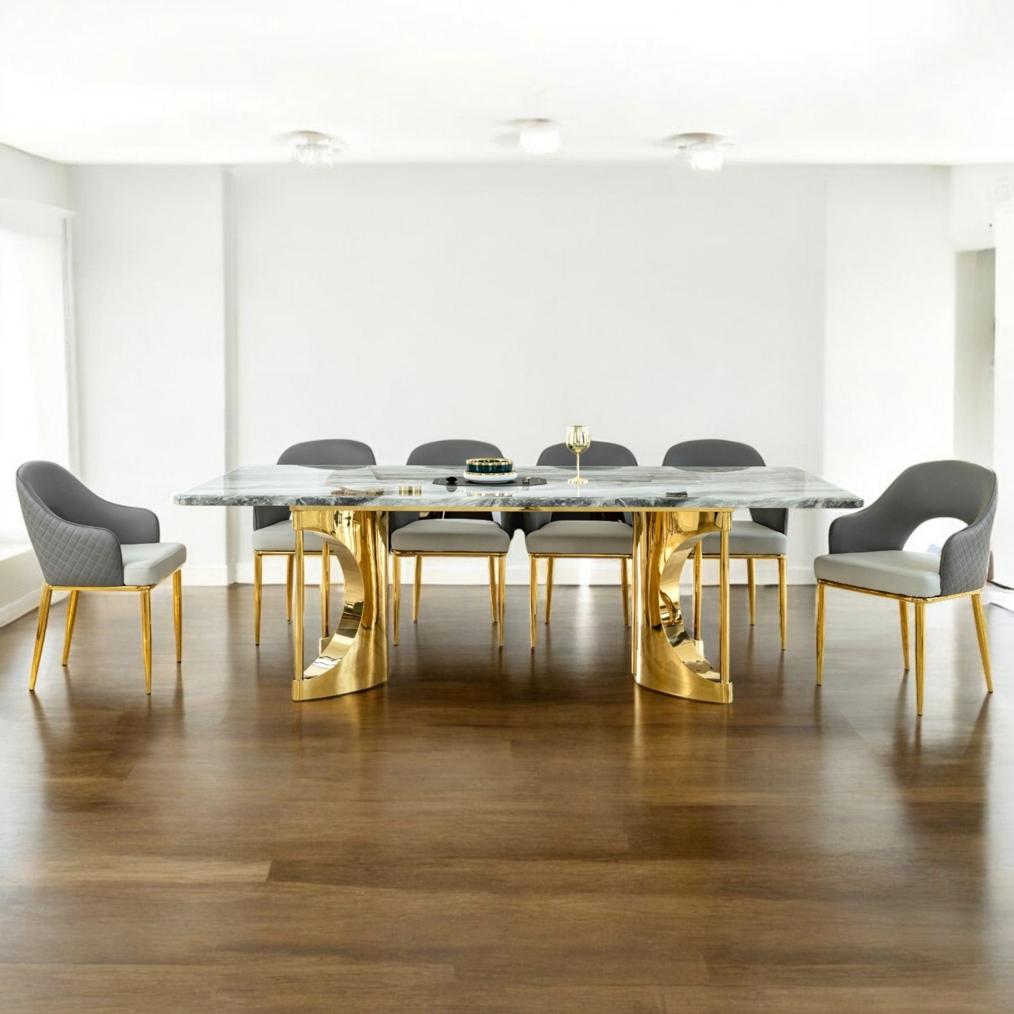 โต๊ะอาหารหินอ่อน 2.4 ม. รุ่น อาเชอร์ 𝗔𝗥𝗖𝗛𝗢𝗥 (8 ที่นั่ง)