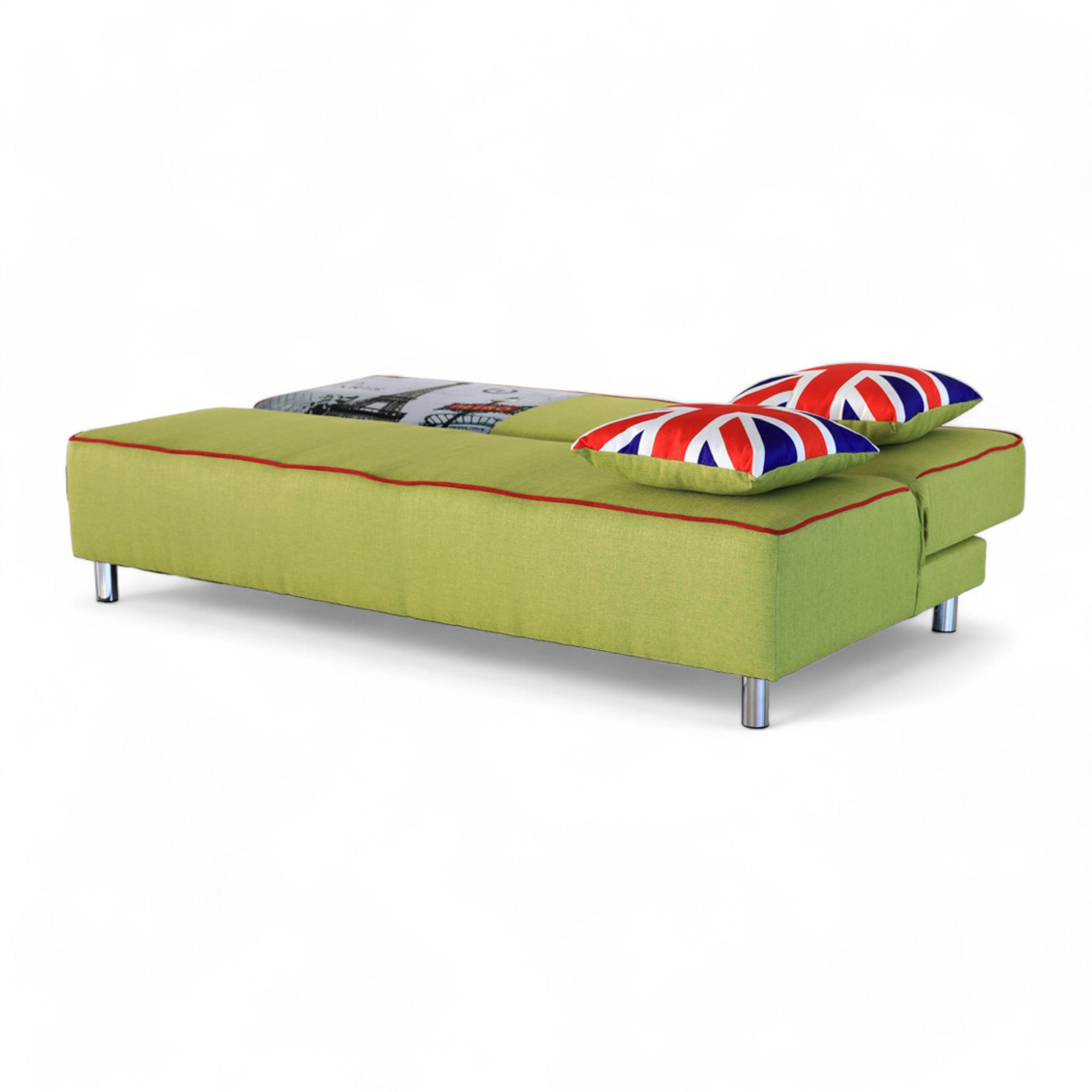 โซฟาผ้า โซฟาปรับนอน ผ้าฝ้าย ขนาด 3 ที่นั่ง รุ่น พีช ปรับนอนได้ 3 ระดับ