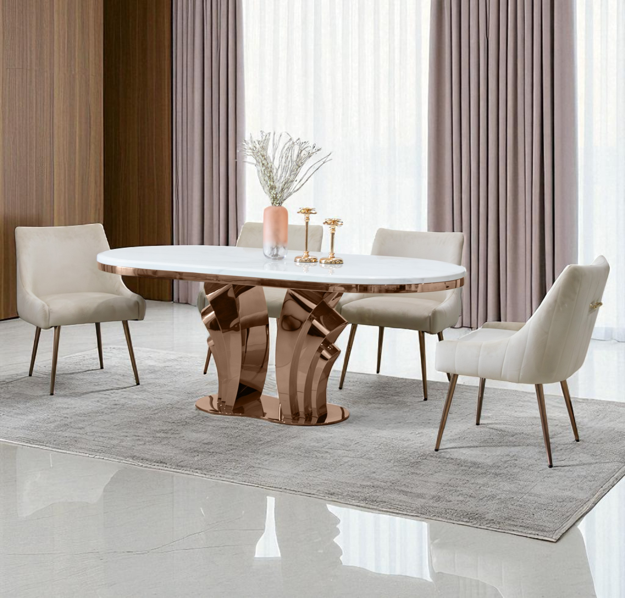 โต๊ะอาหารหินอ่อน 2.0 ม. รุ่น โรดี้ RODY