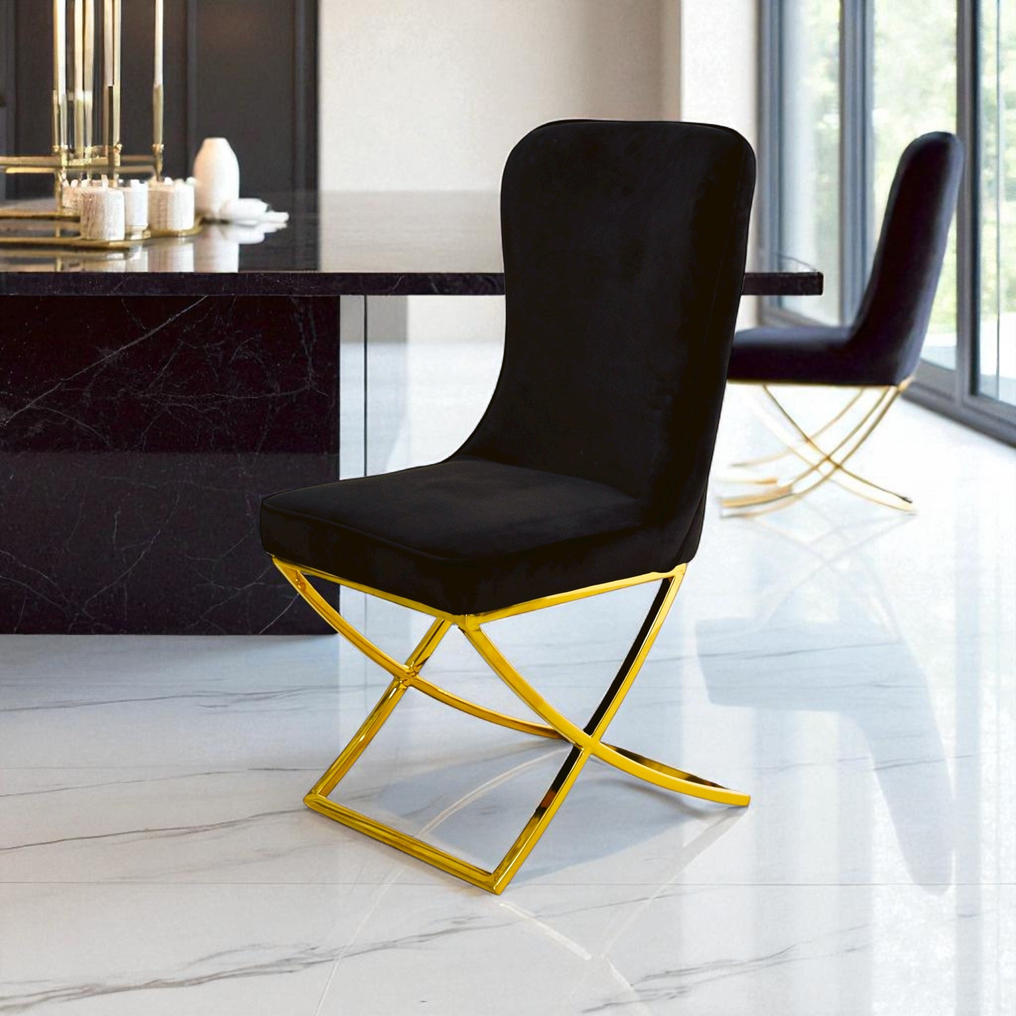 เก้าอี้อาหาร ขาสีทอง รุ่น เชลดอน SHELDON