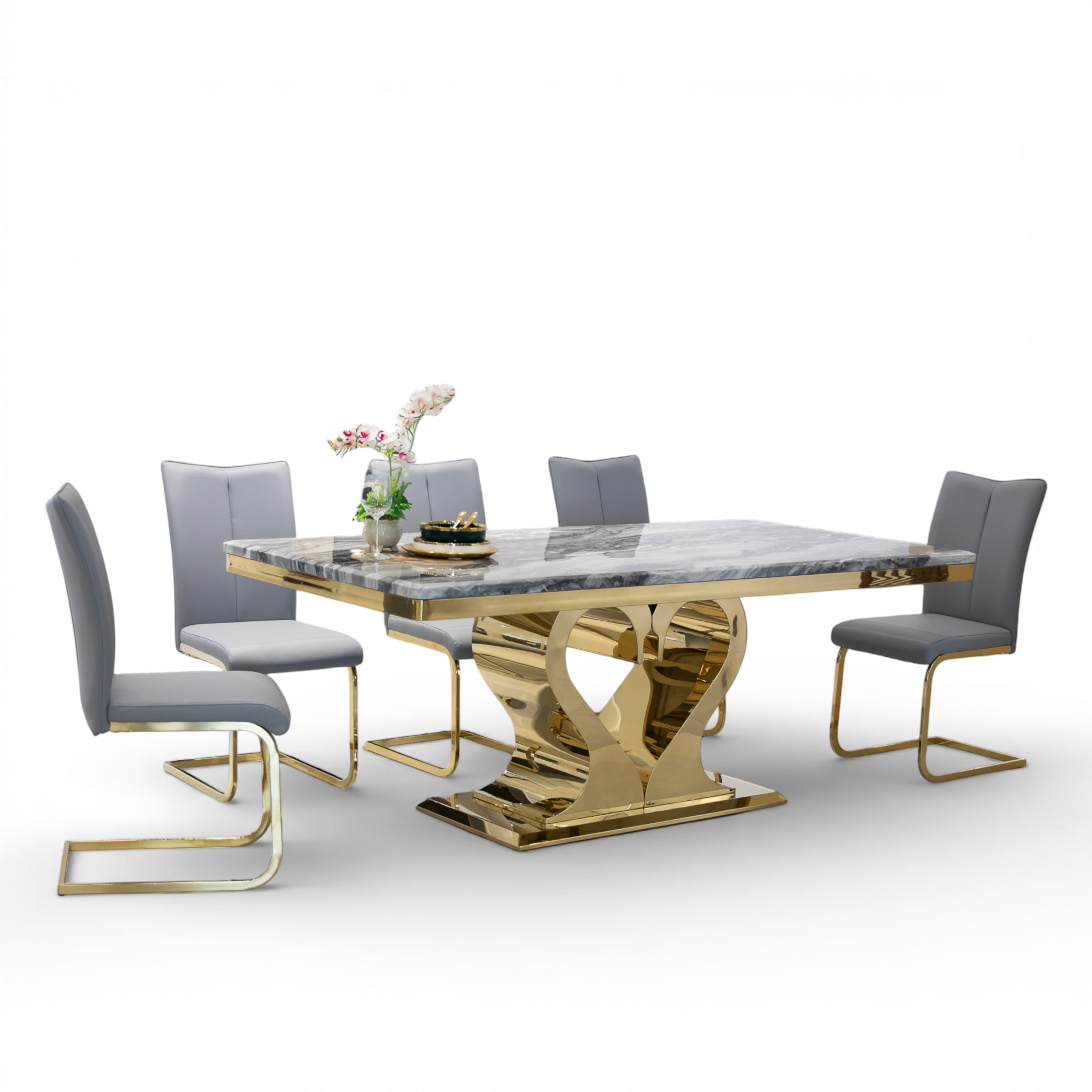 โต๊ะอาหารหินอ่อน 2.0 ม. รุ่น สวอน SWAN