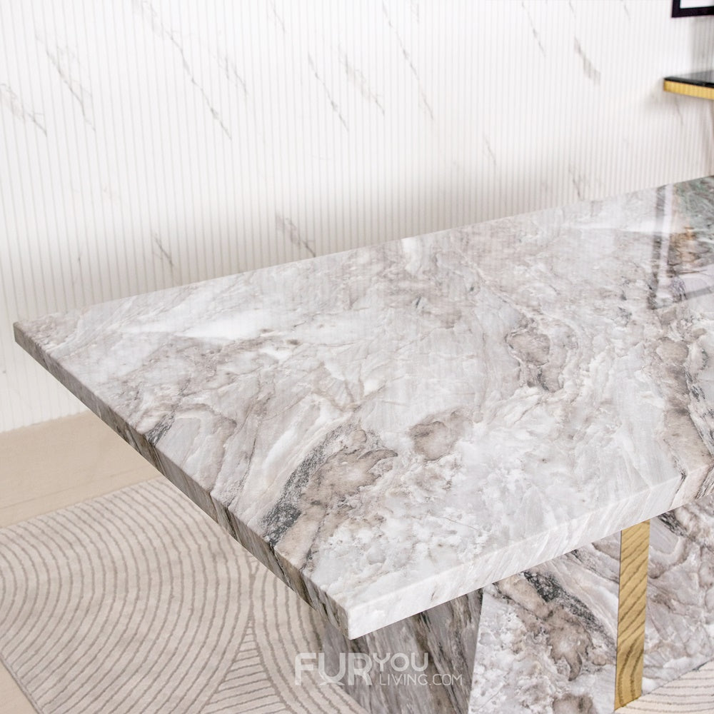 โต๊ะอาหารหินอ่อน 3 ม. รุ่น ยาร่า YARA (เก้าอี้ดีโม่ 10 ที่นั่ง)