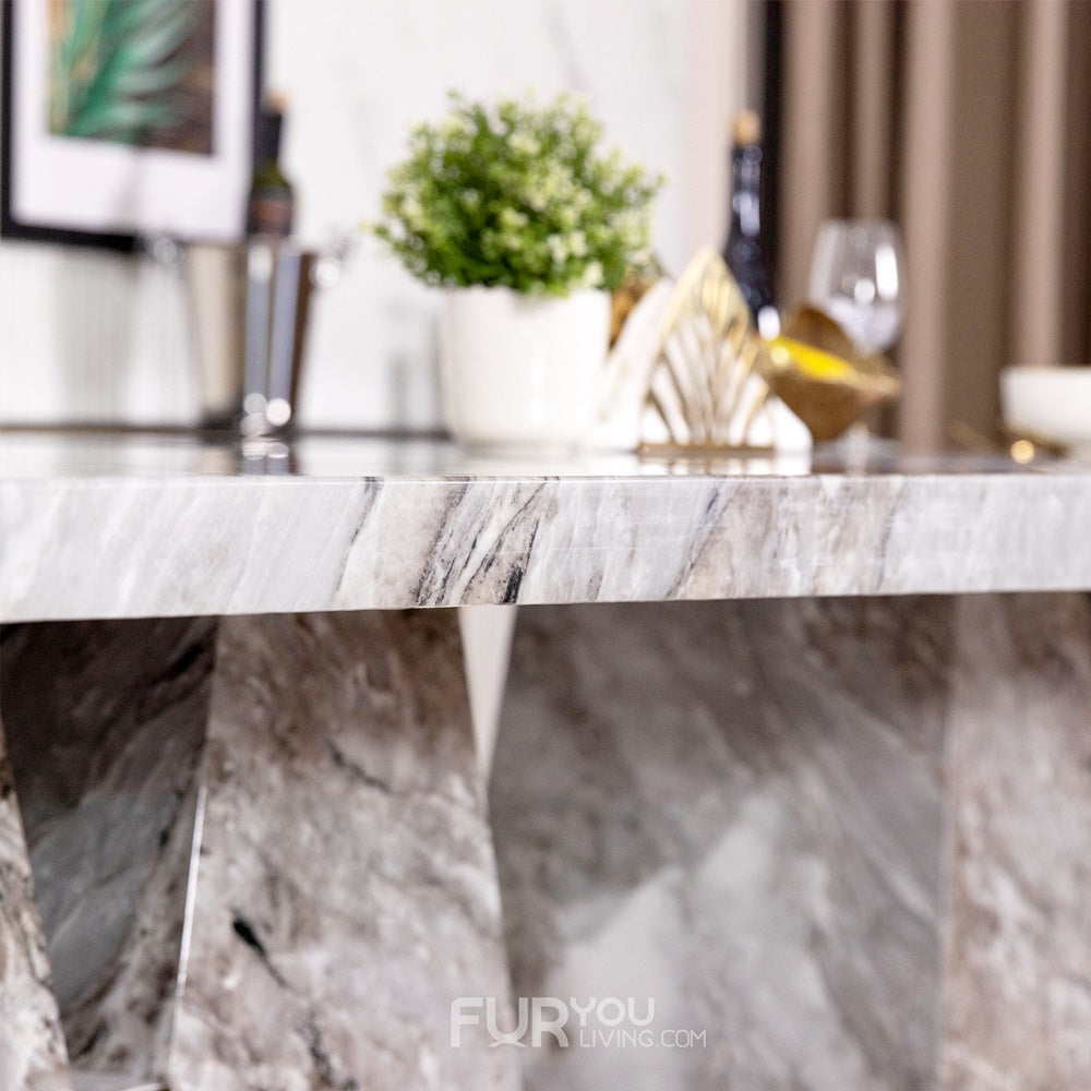 โต๊ะอาหารหินอ่อน 3 ม. รุ่น ยาร่า YARA (เก้าอี้ดีโม่ 10 ที่นั่ง)