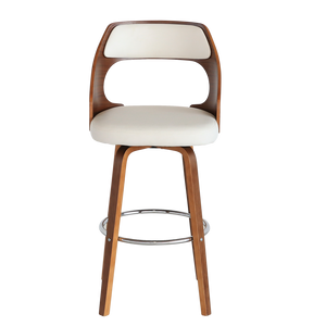 เก้าอี้บาร์ไม้ หนัง " คาริปโซ่ CARIPSO " เก้าอี้ทรงสูง เก้าอี้คาเฟ่