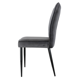 เก้าอี้โต๊ะอาหาร เก้าอี้ทานอาหาร เก้าอี้กินข้าวโครงเหล็ก แข็งแรง หุ้มเบาะผ้า soft tech รุ่น กาเร็ต "GARRETT"