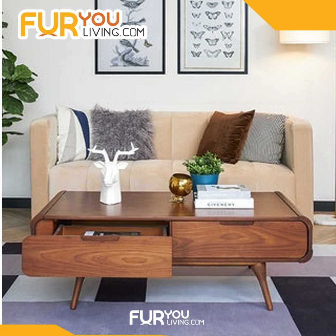 โต๊ะกลางไม้ 120 cm.ซีรีส์ " เปาโล PAOLO " ปิดผิววีเนียร์