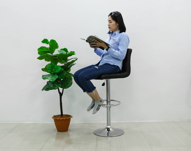 เก้าอี้บาร์ ทรงสูง ปรับระดับได้ หุ้มหนัง PU รุ่น อะตอม "ATOM"