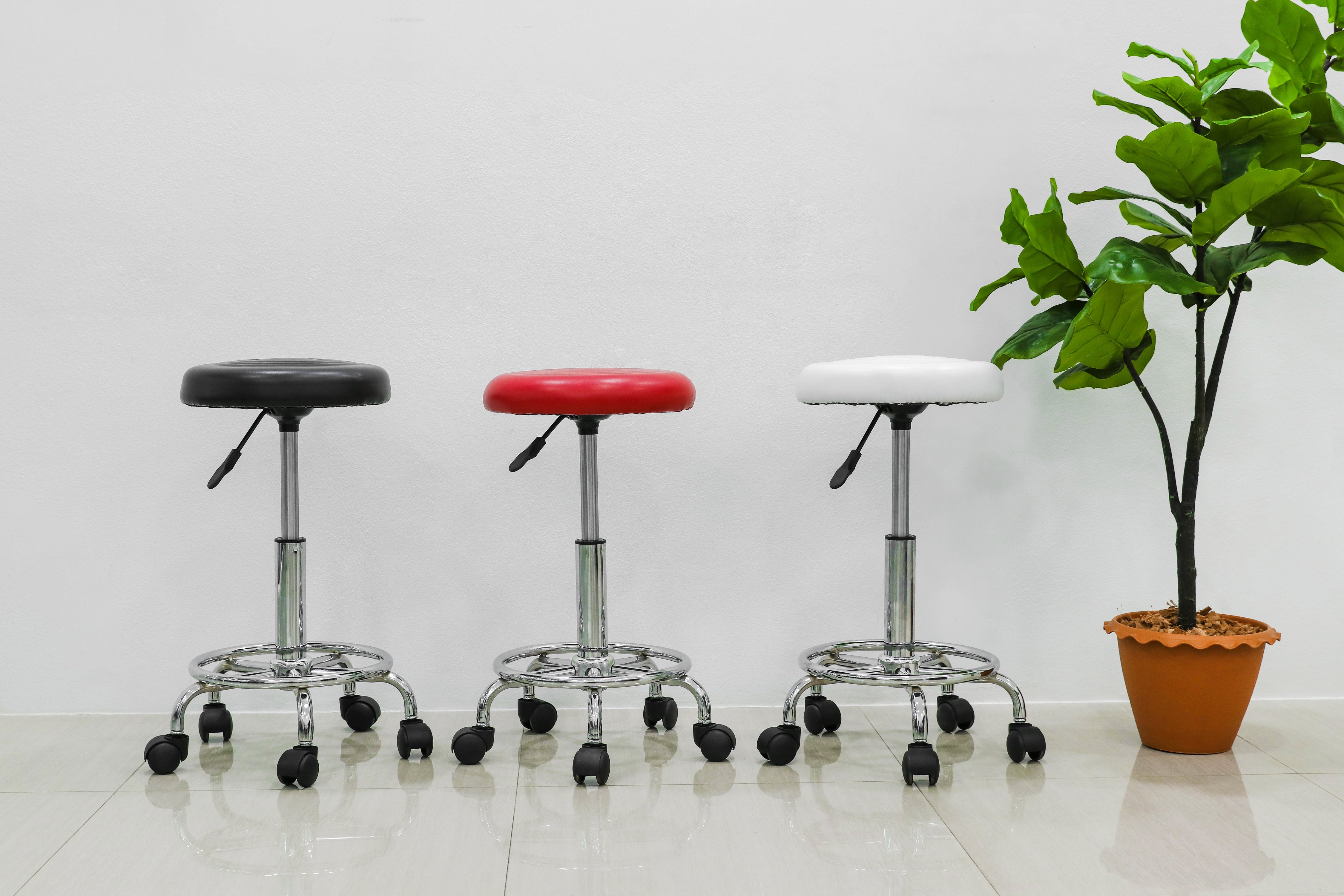 เก้าอี้บาร์หนัง เก้าอี้บาร์ปรับระดับได้ รุ่น พูห์ "Pooh"