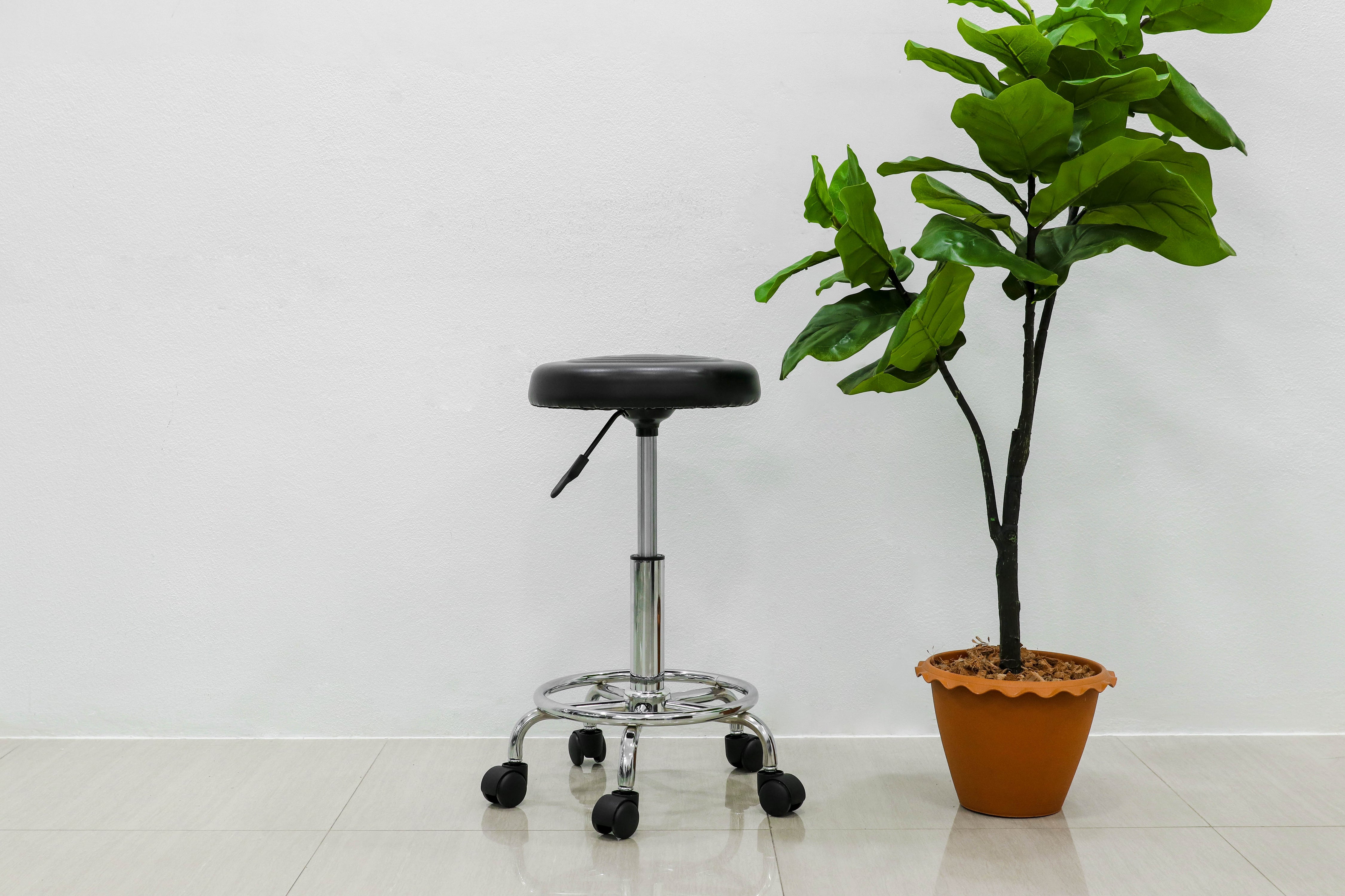 เก้าอี้บาร์หนัง เก้าอี้บาร์ปรับระดับได้ รุ่น พูห์ "Pooh"