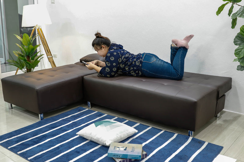 โซฟาปรับนอน โซฟาเบด หนัง pvc ปรับนอนได้ 3 ระดับ สูงสุด 180 องศา รุ่น ดิสนีย์