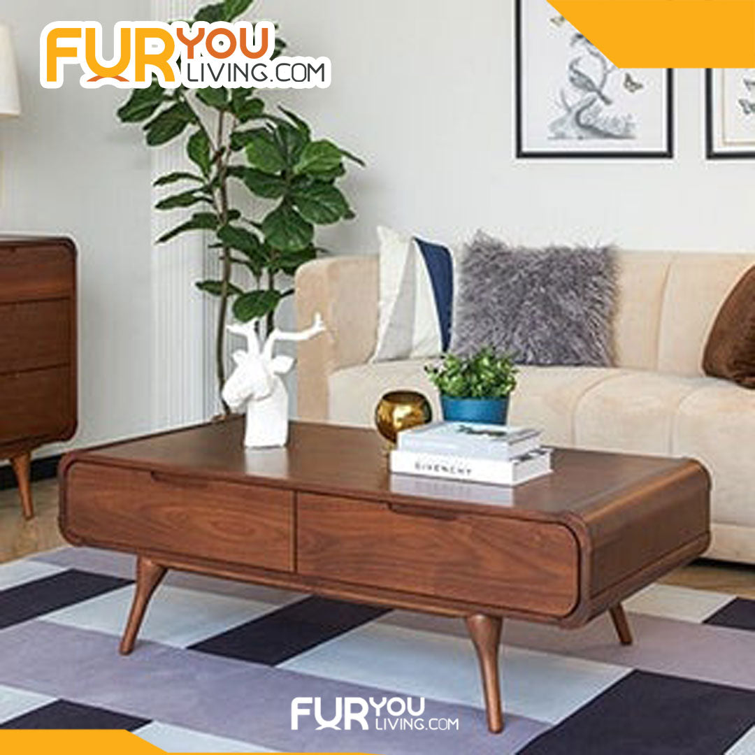 โต๊ะกลางไม้ 120 cm.ซีรีส์ " เปาโล PAOLO " ปิดผิววีเนียร์